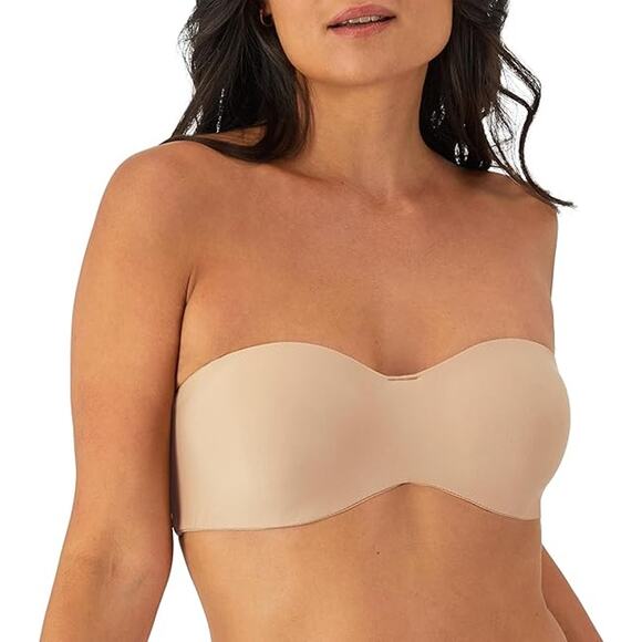 New Lilyette Women 38C Tan Tailored Strapless Underwire Seamless Convertible Bra - Picture 1 of 4